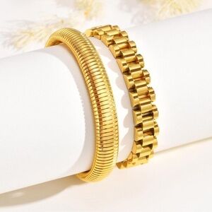Anthropologie Gold Araya Bracelets Set